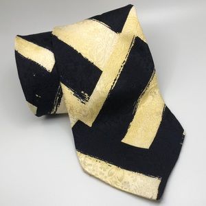 Hubert Milano Vintage Silk Tie Abstract